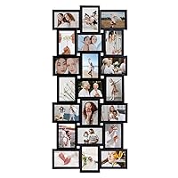 Picture Frames Collage 21-Opening for Wall Decor, Reunion Friends Family College Picture Frame, Memory Photo Frames Collage 4x6 for Homie, Gallery Puzzle Collage Wall Hanging for 4x6, Black