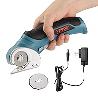 VEVOR Cordless Electric Scissors, 3.6 V 2000 mAh Mini Electric Fabric Cutter, 1.6