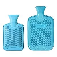 HomeTop Premium Classic Rubber 1 Liters Hot or Cold Water Bottle & Premium 2 Liters Rubber Hot or Cold Water Bottle