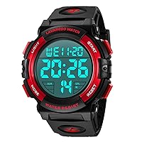 Digital Men's Watches - Sports Outdoor Watch 5 ATM Waterproof Watches with Alarm Clock/Calendar/Stopwatch/Shockproof