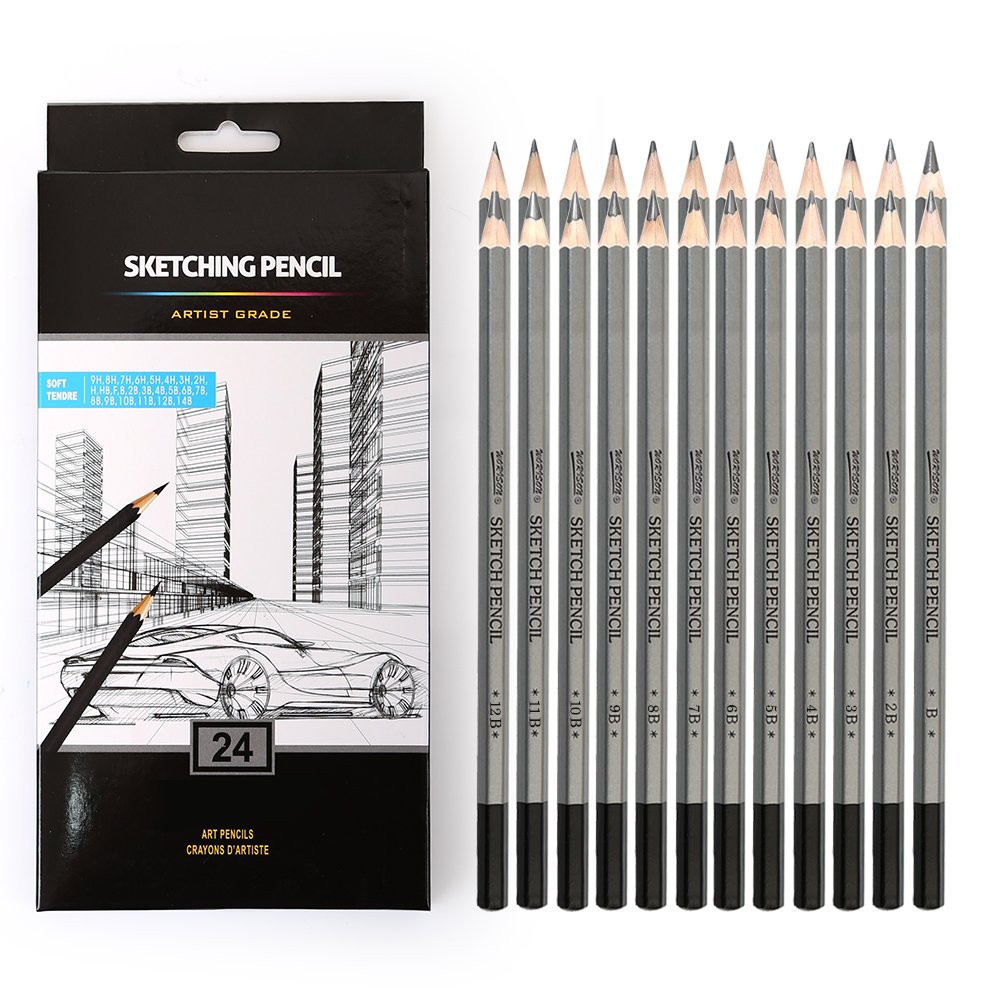 Amazon.com : YUANCHENG Sketch Pencils for Drawing, 12 Pack, Drawing Pencils,  Art Pencils, Graphite Pencils, Graphite Pencils for Drawing, Art Pencils  for Drawing and Shading : Arts, Crafts & Sewing