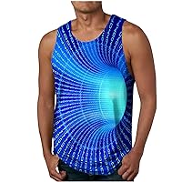 Men's Casual Tank Top Sleeveless Shirts Muscle Fit Workout T Shirt Novelty 3D Print Tank Tops Gym Fitness Vest Tee