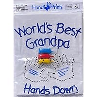 World's Best Grandpa T-Shirt with Paint Kit - Hand Prints for Family