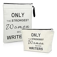 Writer Appreciation Gift Makeup Bag Book Sleeve Write Lovers Gift Writing Gift for Writers Cosmetic Bag Book Protector Pouch Novelist Gift Thank You Gift for Author Birthday Retirement Gifts