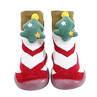 Us 2 Kids Toddler Baby Boys Girls Fashion Solid Warm Knit Soft Sole Rubber Shoe Socks Slipper Stocking Soft 8