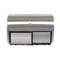 Compact 2-Roll Side-by-Side Coreless High-Capacity Toilet Paper Dispenser by GP PRO (Georgia-Pacific); Stainless; 56798; 10.120