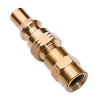 DOZYANT Propane Quick Connect Disconnect Adapter Fitting for Weber Q 100, 1000, 200, 2000, 1200, 2200 Portable Gas Grill - 1/8 in Female Thread x 1/4 in Male Quick Connect Plug