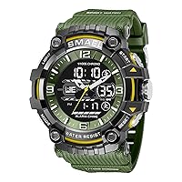 KXAITO Men's Watches Sport Outdoor Waterproof Military Watch Date Multi Function Tactical LED Face Alarm Stopwatch for Men 8089