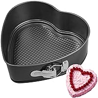 Heart Shaped Springform Pan, Large 9 Inches Heart Springform Pan, Not-Stick Heart Shaped Cheesecake Pan, Carbon Steel Cake Pan