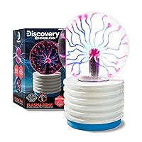 Discovery #MINDBLOWN Plasma Ball Lamp [Amazon Exclusive] Interactive Touch Lightning, Globe Responds to Voice & Music, Electric Tesla Coil Base Design, Educational STEM Toy, Home & Desk Décor Orb