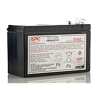 APC UPS Battery Replacement, RBC2, for APC Back-UPS Models BE500R, BK300C, BK350, BK500, BK500BLK, BK500M, BK500MC, BK500MUS, and SC420, SU420NET black