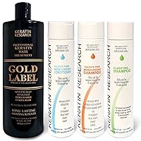 Professional Keratin Blowout Treatment XL SET Specifically Designed for Coarse Curly Black, african, Dominican and Brazilian Hair types Super Enhanced Formula