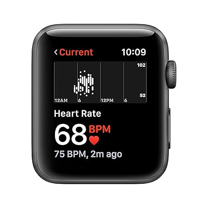 Apple Watch Series 3 [GPS 42mm] Smart Watch w/Space Gray Aluminum Case & Black Sport Band. Fitness & Activity Tracker, Heart Rate Monitor, Retina Display, Water Resistant