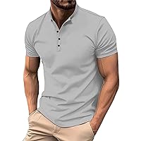 Mens Polo Shirts Short Sleeve Solid Golf Shirt Casual Collared Dry Fit Tennis Athletic Big and Tall Moisture Wicking Tshirts