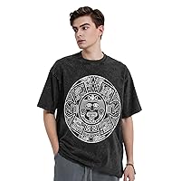 Aztec Or Mayan Calendar Mens Short Sleeve T-Shirts Cotton Short-Sleeved