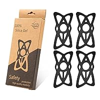 Motorcycle Phone Mount Tether 4-Pack, Premium Grade Rubber /Security/Fall Prevention, for Bicycle Bike, Motorcycle, Handlebar, Silicone Cell Phone Holder Band