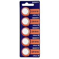 Sony CR1616 3 Volt Lithium Coin Battery On Tear Strip (Pack of 5)