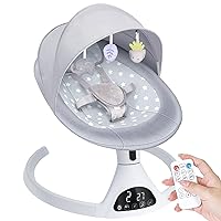 Electric Baby Swing for Infant - Bluetooth Enabled Remote Control Music Speaker Baby Swing with Timing Function & 5 Swings Speed.