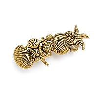 KKJOY Vintage Seashell Hair Clips Starfish Barrettes Hand Crafted Spring Clip Metal Hair Pin Headpieces Wedding Bridal Hair Accessories for Women Girls