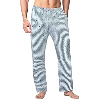 Mens Pajama Pants Comfy Green Plaid Pajama Pants Drawsting with Pockets Loungewear PJ Pants for Men