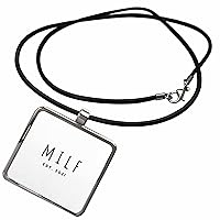 MILF est 2021 - Funny New Mom Gift for Baby Born in... - Necklace With Pendant (ncl-368818)