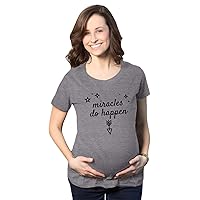 Crazy Dog T-Shirts Maternity Miracles Do Happen Pregnancy Tshirt Inspirational Tee for Belly Bump