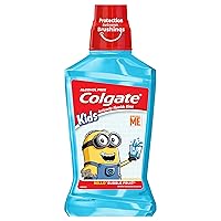 Colgate Kids Mouthwash, Minions, Bubble Fruit Flavor, Anticavity Fluoride Mouthwash, 16.9 Ounce