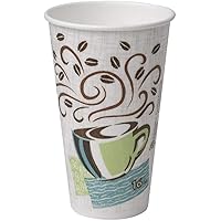 Dixie Perfectouch Insulated Paper Hot Cup, Coffee Haze Design, 75 Count 16oz