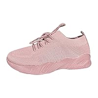 Womens Fashion Sneakers Platform Hollow Mesh Sandals Casual Shoes Womens Walking Sneakers Pink