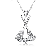 YAFEINI Music Sports Lovers Gifts Sterling Silver Violin/Cello/Guitar/Golf/Hockey Pendant Necklace Sports Music Jewelry for Women Girl Her