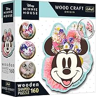 Trefl Disney 160 Piece Jigsaw Puzzle Stylish Minnie Mouse Wood Craft Irregular Shapes, 10 Puzzles of Disney Symbols, Modern Premium Puzzle, for Adults and Children from 9 Years Old