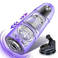 Automatic Male Masturbator, Sex Toy Male Masturbators Cup with 7 Rotating & 3 Thrusting Modes, 3D Realistic Electric Pocket Pussy Sex Toys for Men, Hands Free Male Sex Toys with Suction Base
