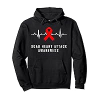 SCAD Heart Attack Survivor Heartbeat Warrior Awareness Pullover Hoodie