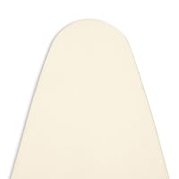 Encasa Homes Replacement Ironing Board Cover with Extra Thick Pad, Plain Colors, Elasticated, (Fits Standard X-Large Boards of 22 x 57 inch) Heat Reflective, Scorch Resistant, Heavy Duty - Natural