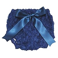 Petitebella Dress Floral Rose Navy Blue Blue Bloomer for Baby 6-24m