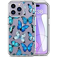LUHOURI for iPhone 15 Pro Max Case with Screen Protector - Crystal Clear Cover - Fashionable Designs for Women and Girls -Slim Fit Shockproof Protective Phone Case 6.7