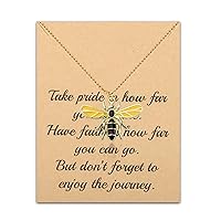 Bee Necklace Bee Gifts for Bee Lovers Honey Bee Jewelry Gifts for Women Girls Queen Bee Gifts Bee Pendant Necklace