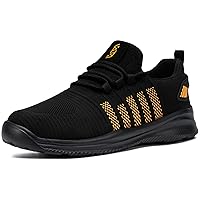 Running Shoes for Men and Women Lightweight Walking Tennis Slip-On Black Sneaker Slip-Resistant