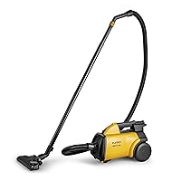 3670M Canister Cleaner, Lightweight Powerful Vacuum for Carpets and Hard floors, w/ 5bags,Yellow