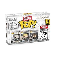 Funko Bitty Pop! Harry Potter Mini Collectible Toys 4-Pack - Lord Voldemort, Draco Malfoy, Bellatrix Lestrange & Mystery Chase Figure (Styles May Vary)