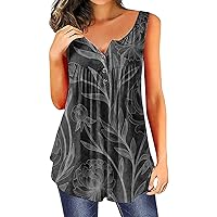Funeral Summers Tunic Women's Short Sleeve Beautiful Comfortable Shirt for Womens Gradient Color V