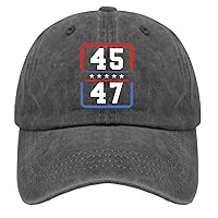 Retro 45 Trump 2024 American Baseball Cap Mesh Hat Pigment Black Mens Hats and Caps Gifts for Women Workout Cap