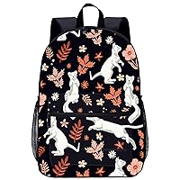 White Cats in The Grass Laptop Backpack for Men Women 17 Inch Travel Daypack Lightweight Shoulder Bag