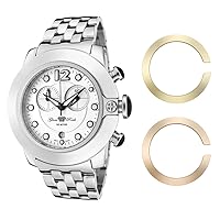 Glam Rock Women’s GR32154 SoBe Chronograph White Dial Stainless Steel Watch