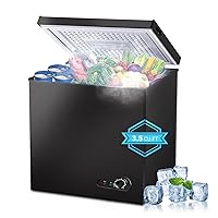 Chest Freezer 3.5 Cu.Ft, Small Mini Compact Fridge Freezer with 7 Adjustable Temperature, Removable Basket, Low Noise for Home, Kitchen, Office, Apartment, Open Garage