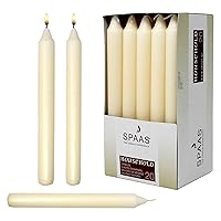 7 Inch Ivory Taper Candles 6 Hour Burning Candle Decorate Your Dinner Wedding Table Dripless and Smokeless Candle Unscented Fits Most candlesticks -20 Pack Household Candles