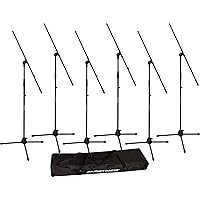 Ultimate Support JS-MCFB6PK JamStands Series 6-Pack Tripod Mic Stand Bundle