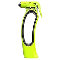 Resqhammer, Ultimate Safety Hammer, Seat Belt Cutter and Window Breaker, Emergency Family Car Escape Tool, Portable and Compact, Yellow