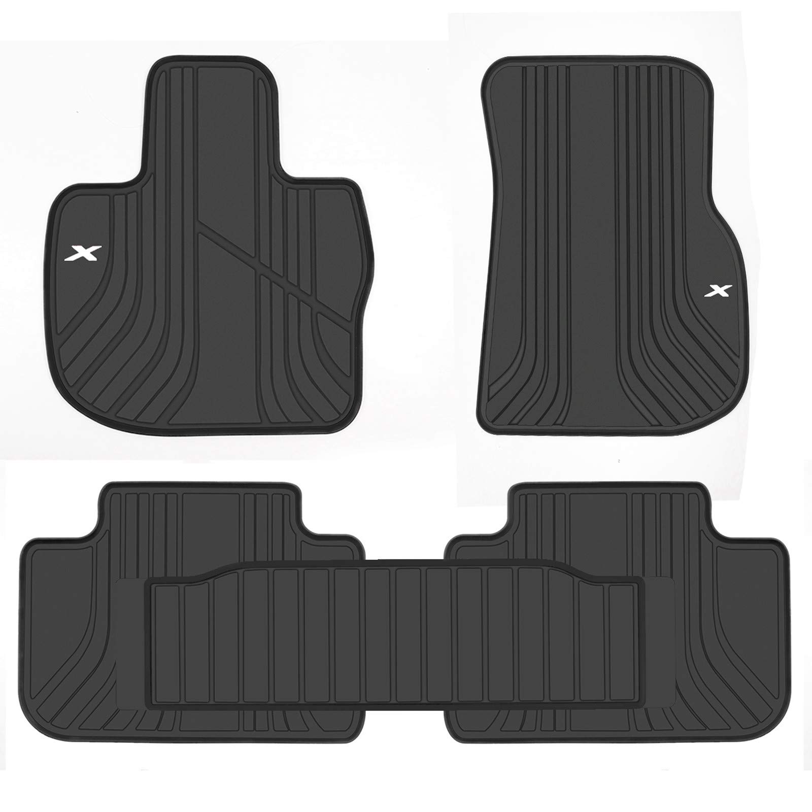 Mua San Auto Car Floor Mat for BMW X3 G01 X4 G02 Custom Fit 2018 2019 2020  2021 2022 2023 Black White Rubber Auto Floor Liners Set All Weather  Protection Heavy Duty