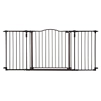 Toddleroo by North States 72” wide Deluxe Décor Baby Gate: Sturdy safety gate with one hand operation. Extra wide baby gate. Hardware Mount. Fits 38.3 - 72” Wide. (30